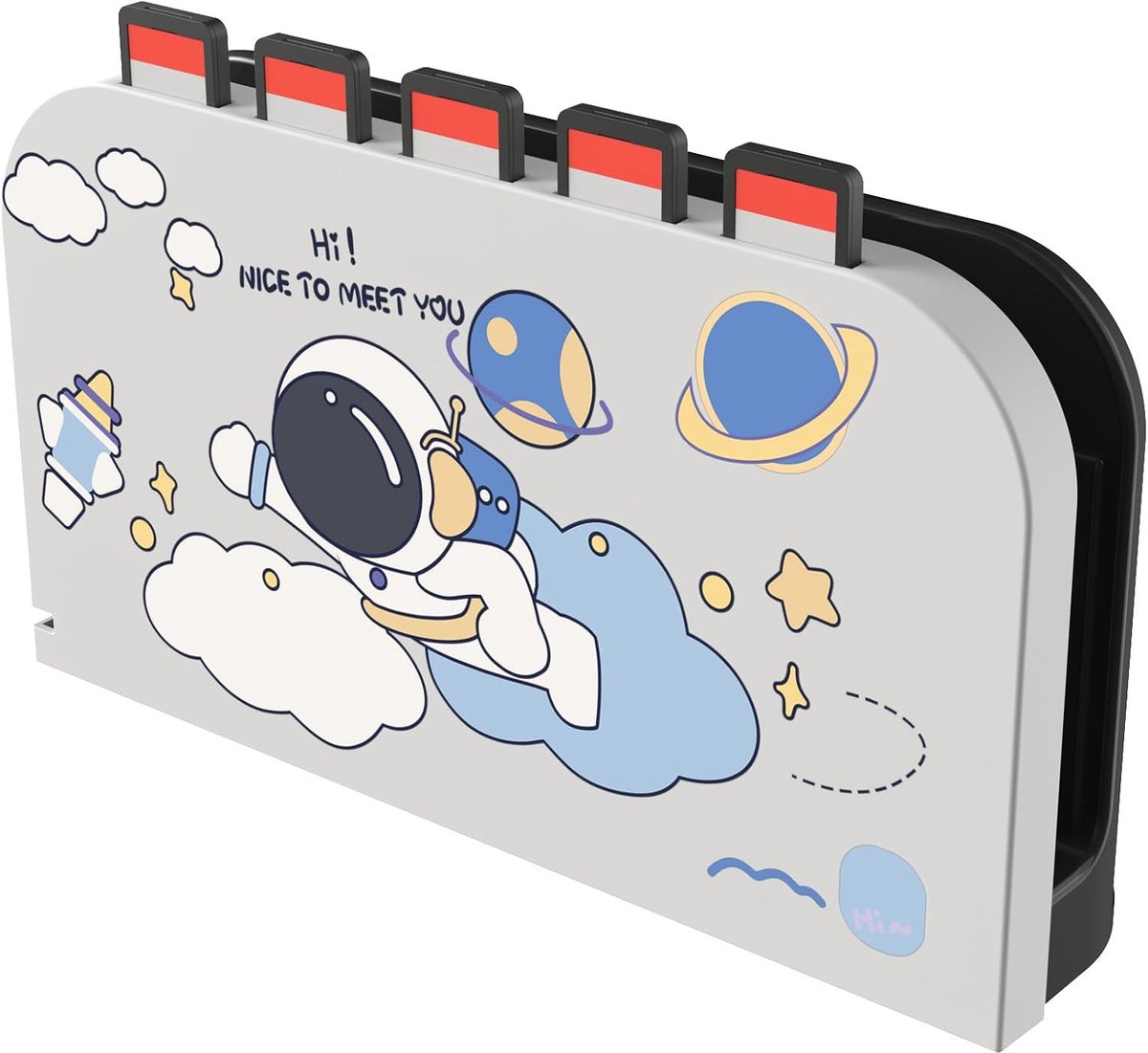 JEMDO Hard PC faceplate only for Switch-2 dock, 5-slot game cards storage, slide mount, Smart-Lock fixed fit, precise - ShopVlot