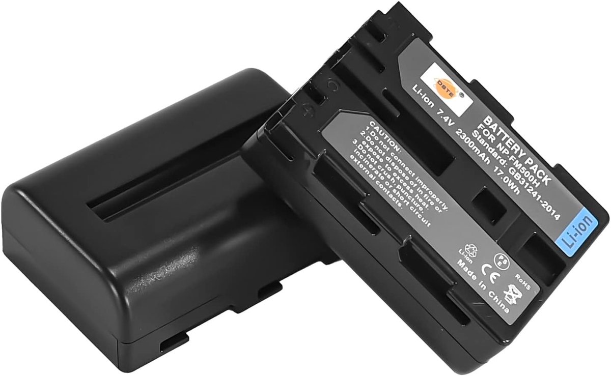 DSTE 2PCS NP-FM500H Battery Compatible with Sony A200 A300 A350 A700 Alpha A58 Alpha A99 DSLR-A100 DSLR-A100W - ShopVlot