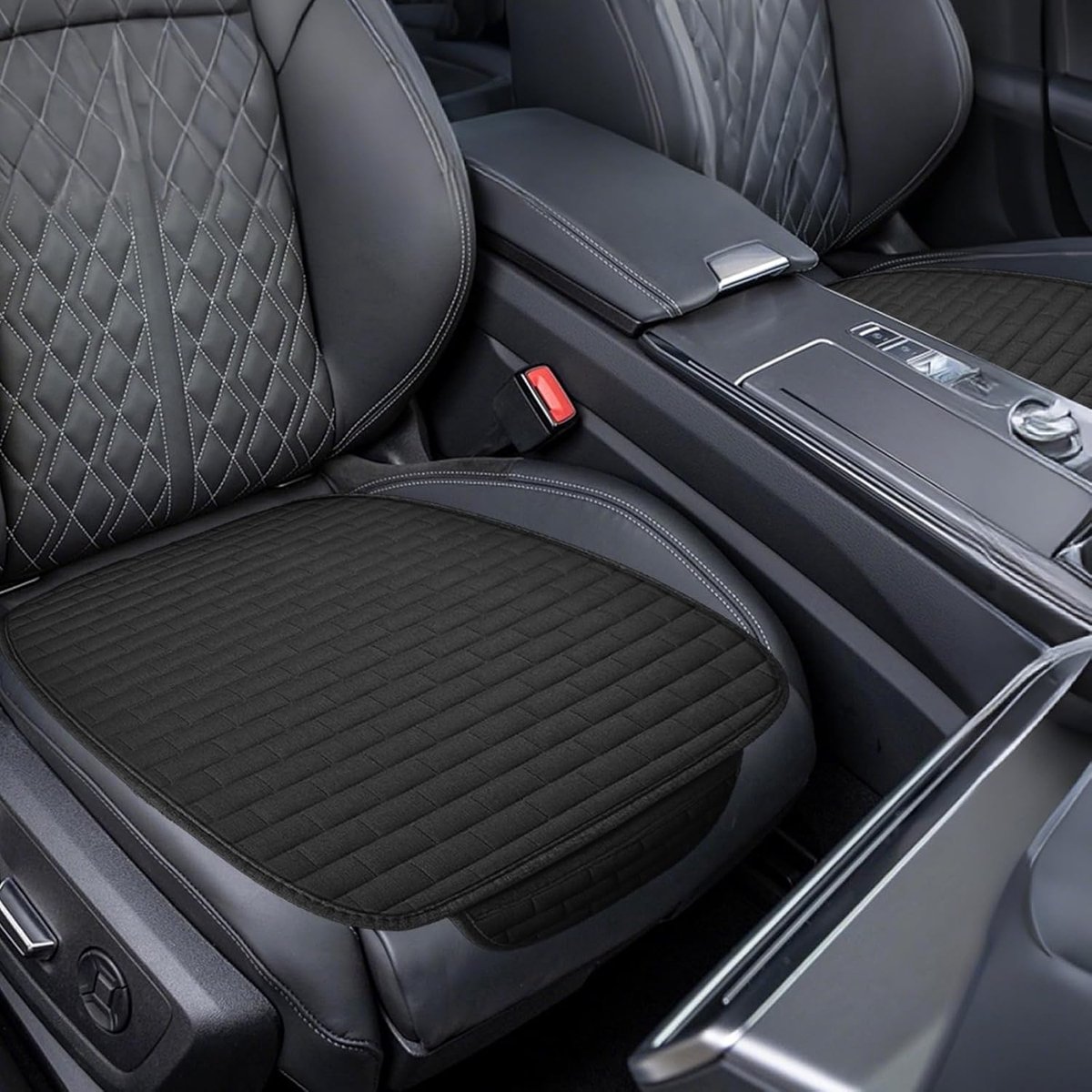 SnelShoppen - Universele Auto Zitkussen 60x49cm, Antislip Ademend Voorkussen, Zacht en Comfortabel Bestuurderszetel Cover voor Auto, SUV, Van, Truck,
