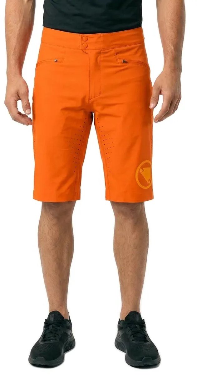 Endura Singletrack Lite Short Fit Korte Broek Oranje M Man