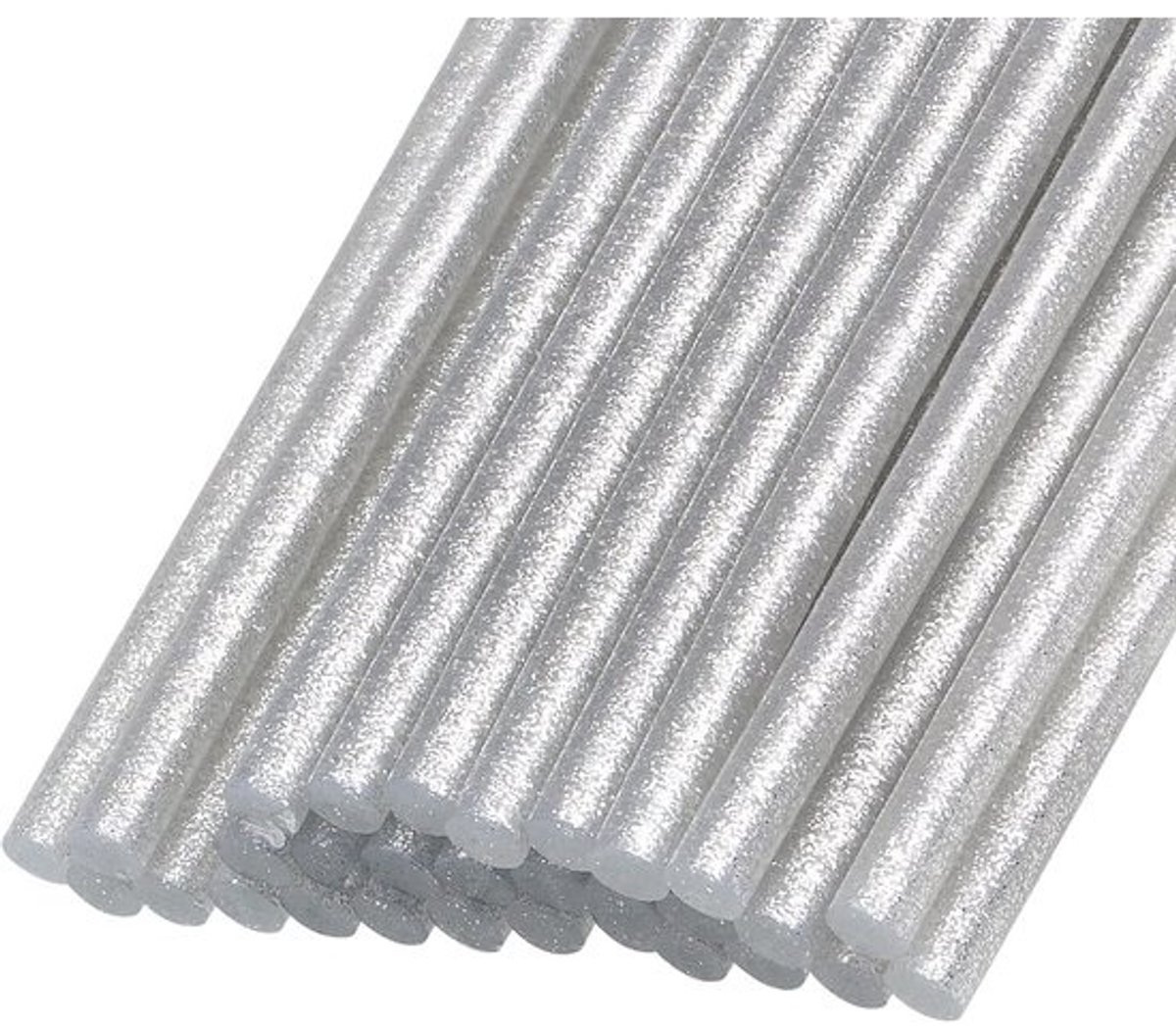 Lijmpistool staven - Knutsellijm - Creatief knutselen - Glitterafwerking - 30 stuks - Zilver