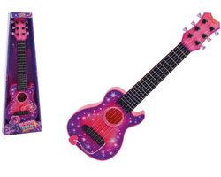 Johntoy gitaar speelgoed K-pop star 45 cm met 6 metalen snaren.