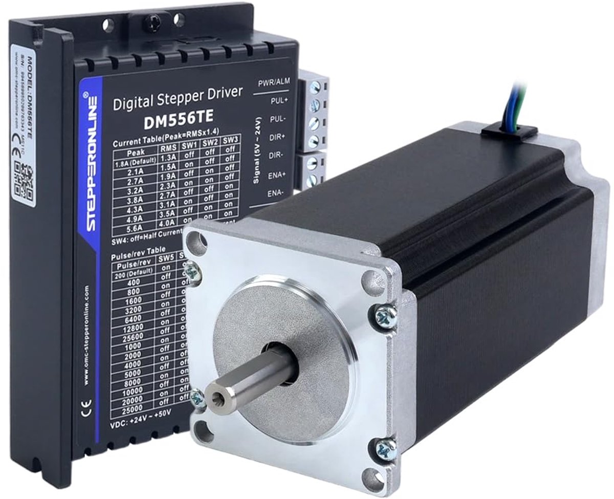 Stepper motor kit Nema 23 - 8mm asdiameter - 4.2A kracht - ideaal voor CNC toepassingen - ShopVlot