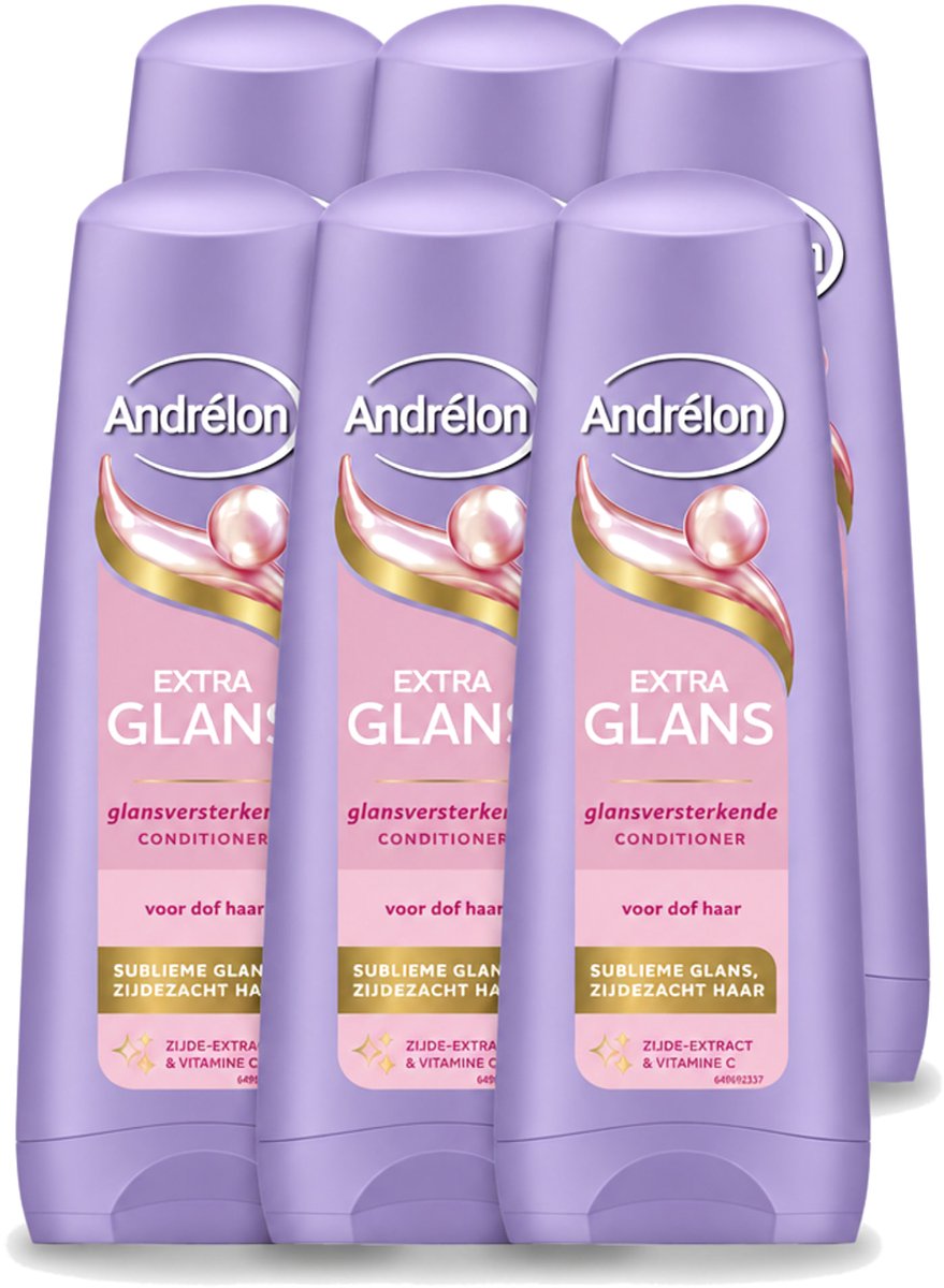 6 x Andrélon – Conditioner – Extra Glans – 200 ml - Voordeelverpakking - 6 stuks