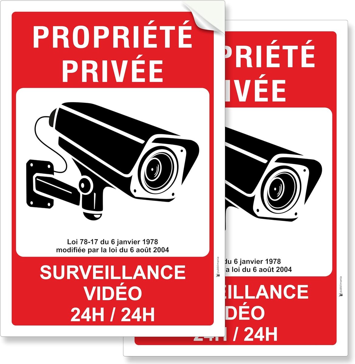 Videobewaking sticker 24 uur - zelfklevend vinyl - weerbestendig - voor gebruik op gladde oppervlakken - ShopVlot