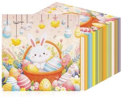 SnelShoppen - Paasservetten voor feestelijke tafels - Kleurrijke papieren decoratie - 20 stuks voor paasbrunch en familiefeest