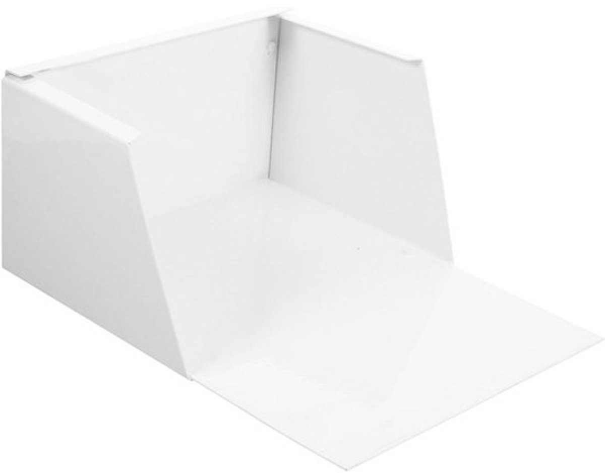 Afvoerpunt voor regenwater - Verlenger voor goot - Water afvoeren - Roestbestendig aluminium - 22.5 x 17.5 cm - Wit