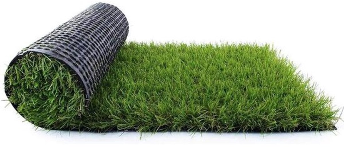 Kunstgrastapijt - Synthetisch gazon - Decoratie voor binnen en buiten - Realistische 4-tone kleur - Stapelhoogte 35 cm - Groen