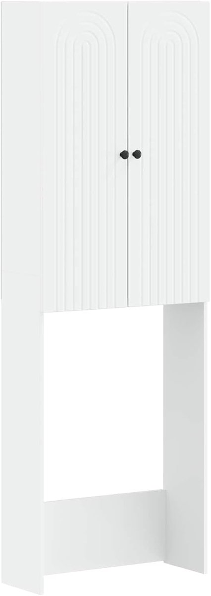 Wit 66 x 25,5 x 190 cm houtmateriaal met deuren