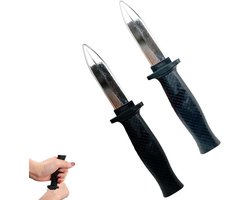 Pack of 2 Vanished Trick Knives, Retractable Blade, Fake Theater Knife, Magic Knife, Plastic Joke, Props for Kids and - ShopVlot