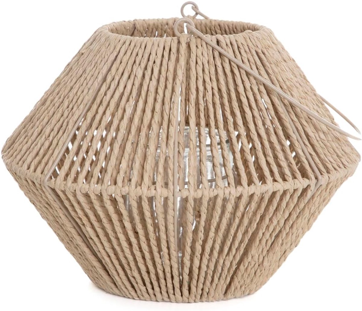 Lantaarn 22 cm - Natuurlijk - Origineel design - Creëer een gezellige sfeer - ShopVlot
