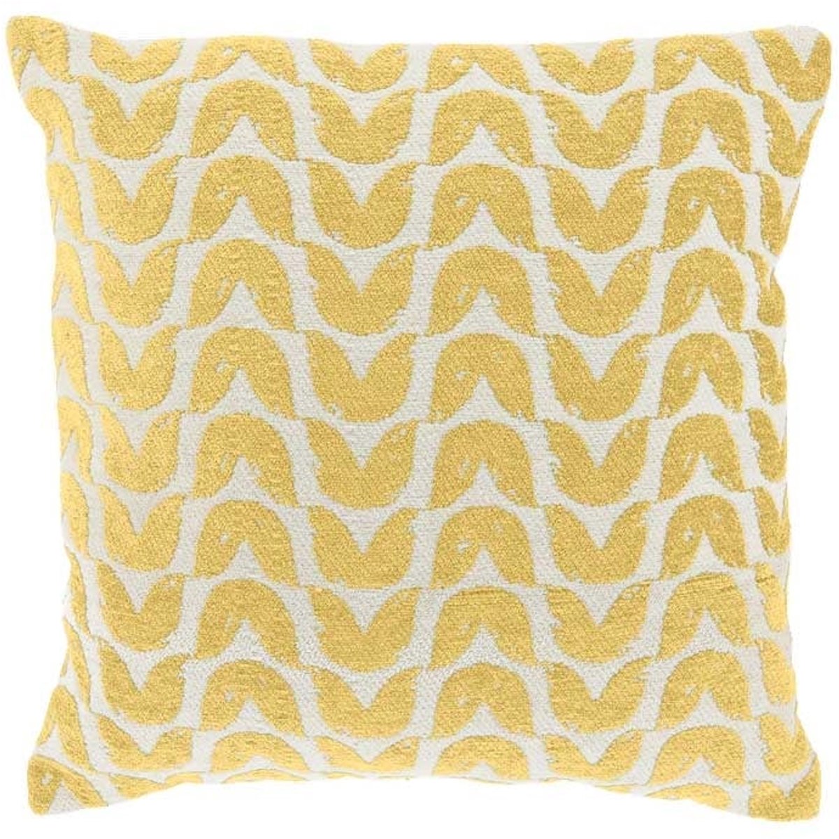 Unique Living Sierkussen Gozi Lemon Yellow -45x45cm Geel