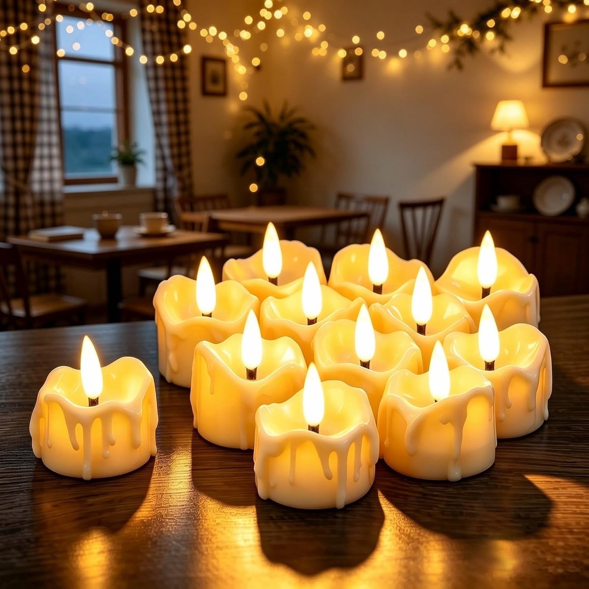 Vlamloze LED-theelichtjes - Warm Wit - 4,1 cm - Kunststof - Voor Decoratie