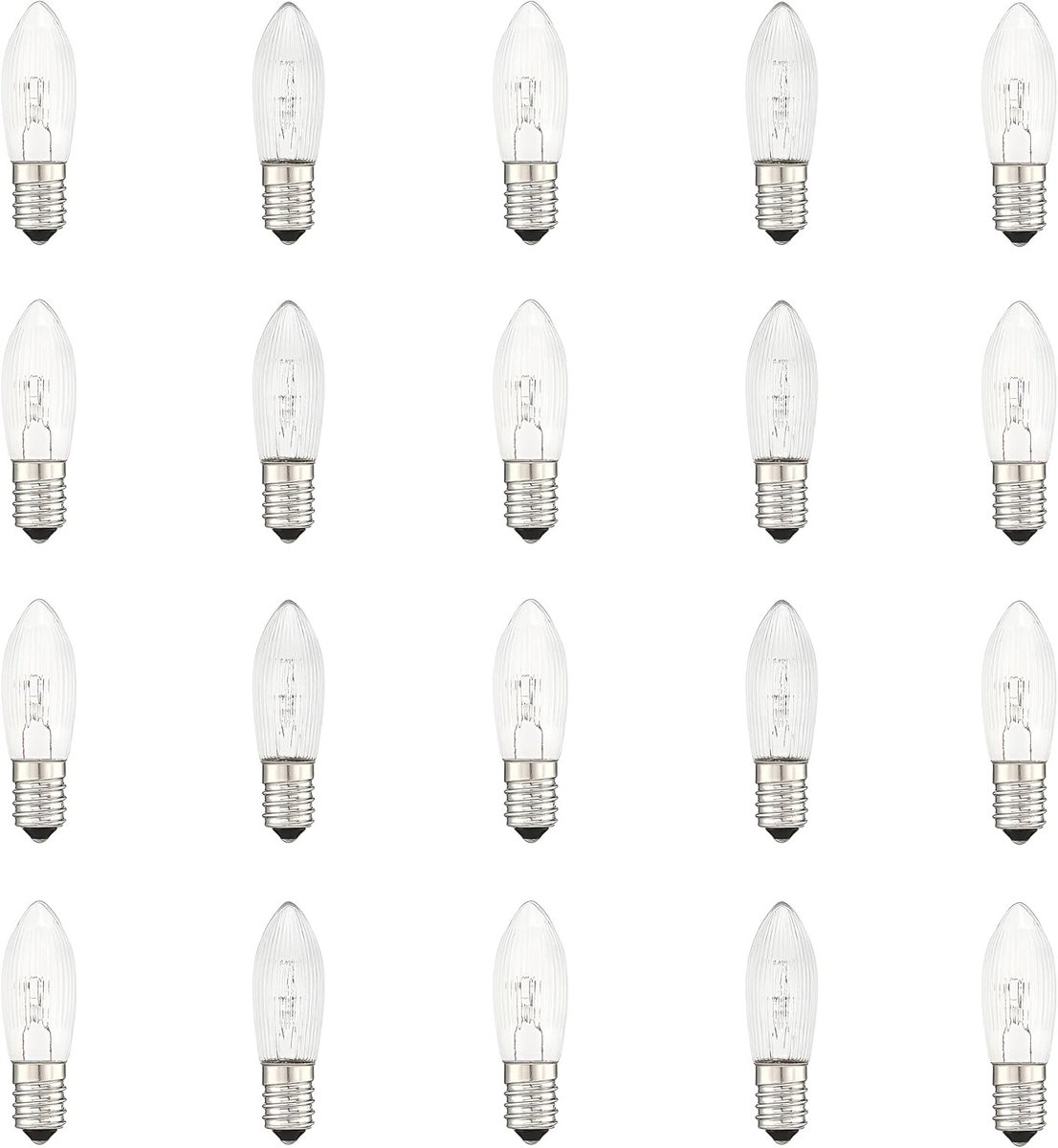 E10 Gloeilampen - Warmwit - 12V - 3W Kaarslamp voor Lichtsnoeren en Decoratie - Voor Kerst en Feestdagen