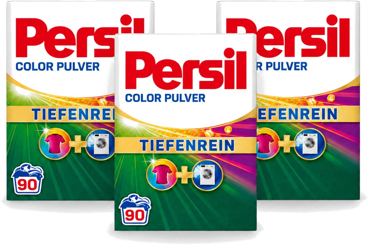3 x Persil Color - Waspoeder - Gekleurde Was - 90 Wasbeurten - Voordeelverpakking - 3 stuks