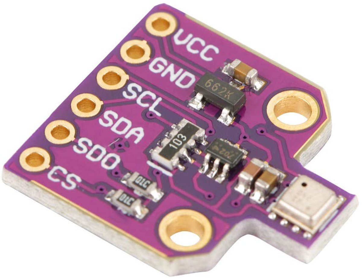 Sensorkaart voor Temperatuur, Vochtigheid en Druk - Ultra-kleine BME680 Sensor voor Ontwikkeling en Metingen