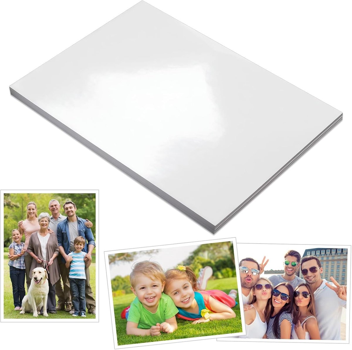 SnelShoppen - A4 Fotopapier Glanzend 240 g/m² - Sneldrogend Waterbestendig Fotopapier voor Foto's, Stickers, Flyers, Posters, Wenskaarten en Rapporten