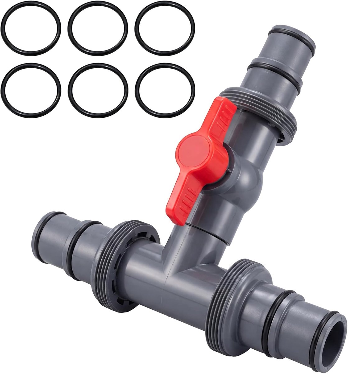 XSYKJGS Zwembadslang, slangverbinder, adapter 32/38 mm diameter, 3-weg zwembadslangverbinder voor zwembadslang - ShopVlot