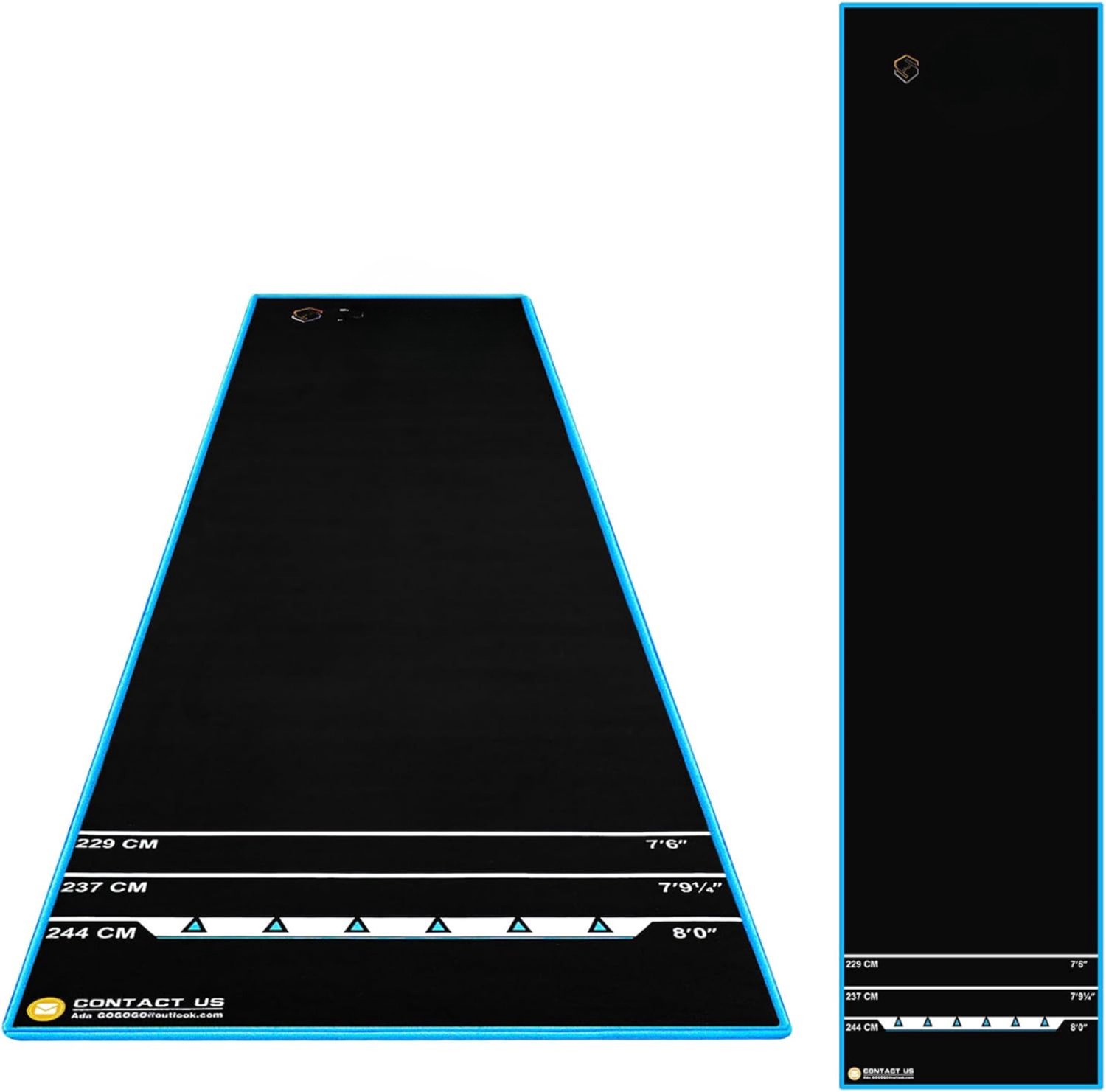 KLS® Dartmat - Antislip Dartmat - Dartsmat - Blauw en Zwart - 13cm x 13cm x 62cm