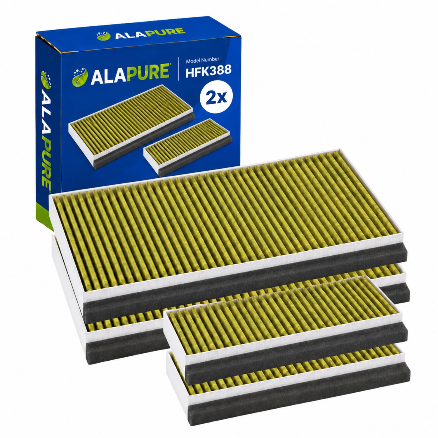 2x CleanAir Plus Koolstoffilter voor Constructa 11042136 / 17005388 / CZ51AFA0X0 (set)