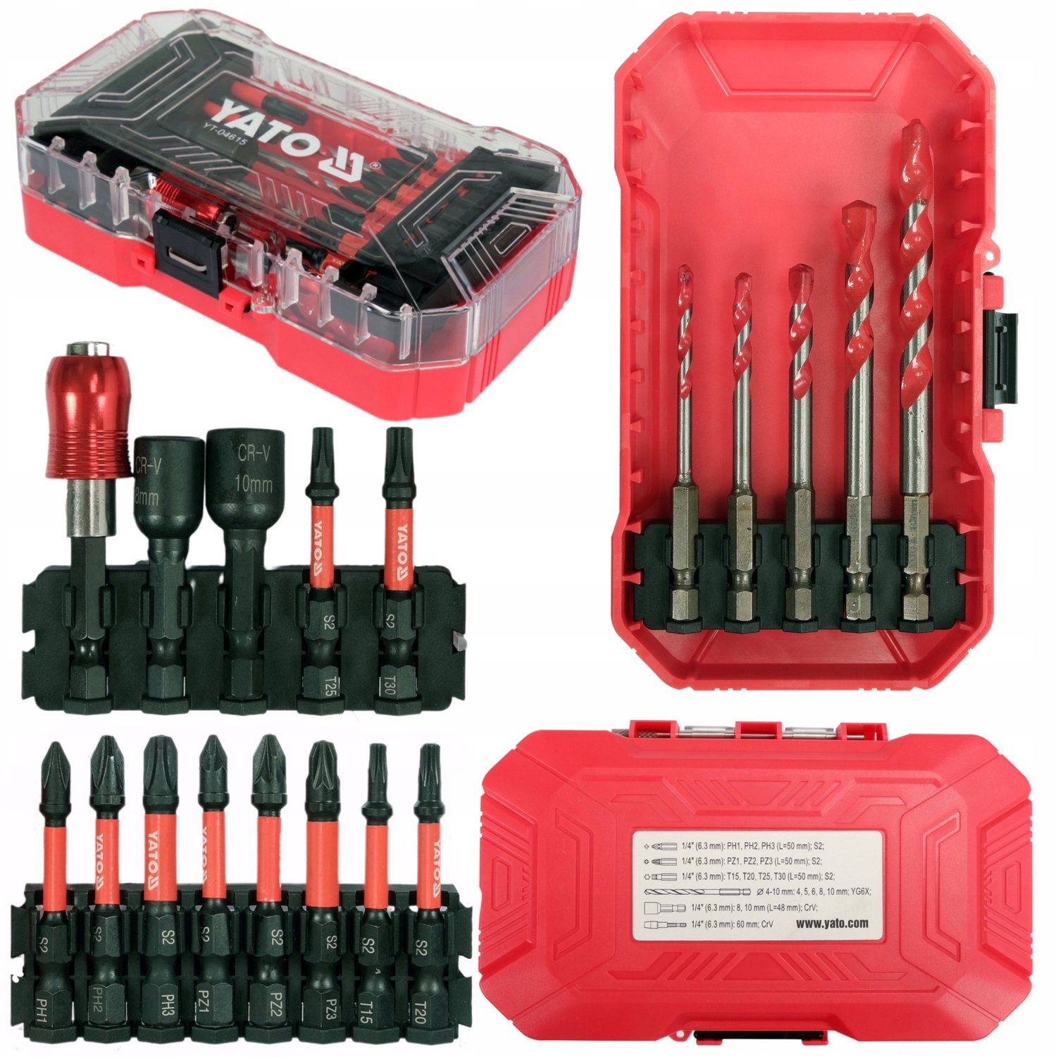 Yato Slagmoerdoppen & Boren Set 18 Delig YT-04615