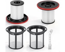 2-delige set HEPA-filters geschikt voor Bosch Unlimited 6-stofzuiger (12033215/12030438) - Wasbaar & herbruikbaar - hoge filtratie - vervangend filter geschikt voor Bosch Serie 6 inclusief - reinigingsborstel (voor BBS6/BCS6/BKS6/BSS6)
