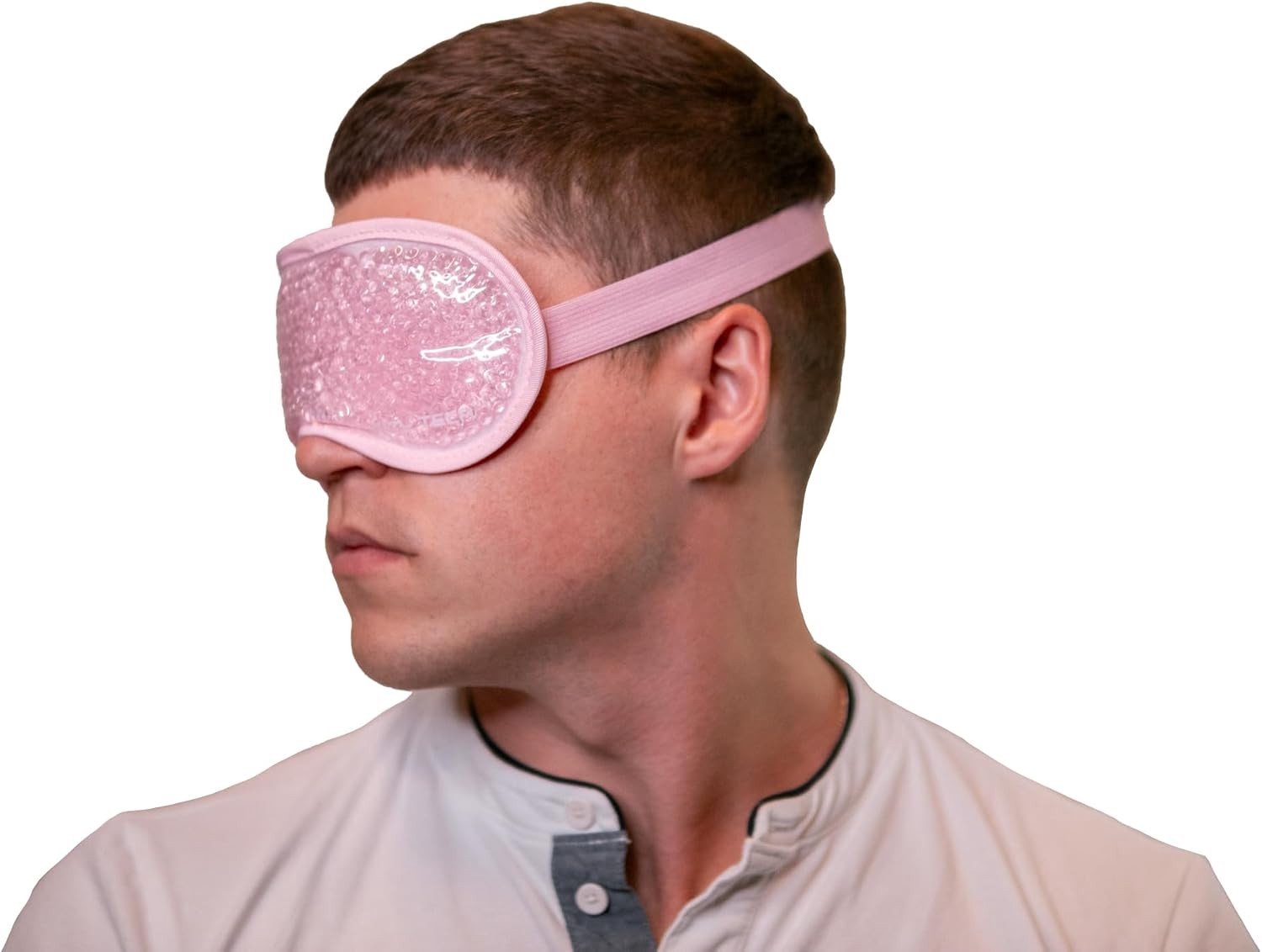 Herbruikbaar Geloog- en Gezichtsmasker - Roze - Met Koeleffect - Anti-rimpel en Tegen Donkere Kringen - Voor Ontspanning en Pijnverlichting