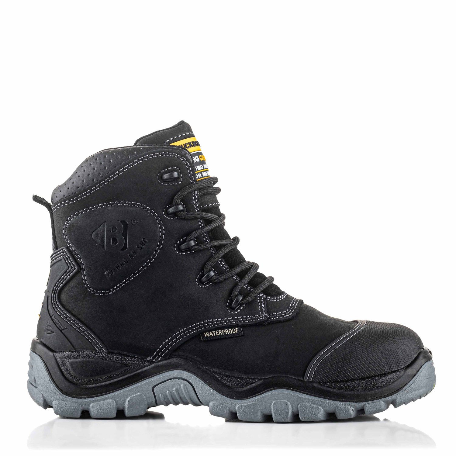BSH012 BK Buckshot Lace Boot | Black | Werkschoen maat 45