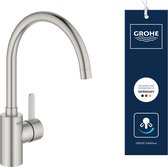 GROHE Eurosmart Cosmopolitan Keukenkraan - hoge draaibare C-uitloop - RVS (supersteel)