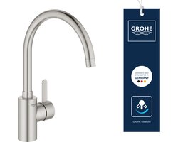GROHE Eurosmart Cosmopolitan Keukenkraan - hoge draaibare C-uitloop - RVS (supersteel)