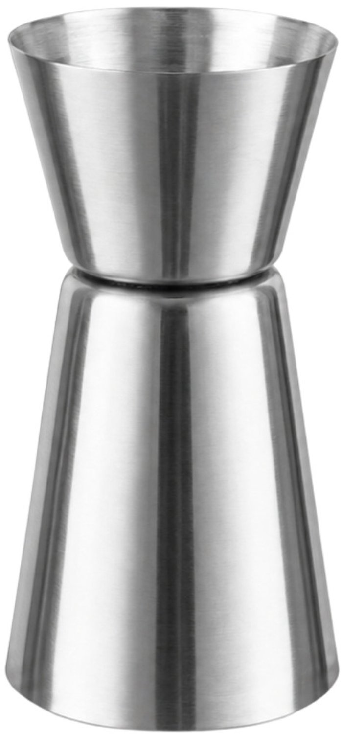 Majestix Jigger 25/50 ml – Cocktail Maatbeker – Dubbelzijdige Barmaat – RVS – Cocktail Shaker Accessoire – Zilver