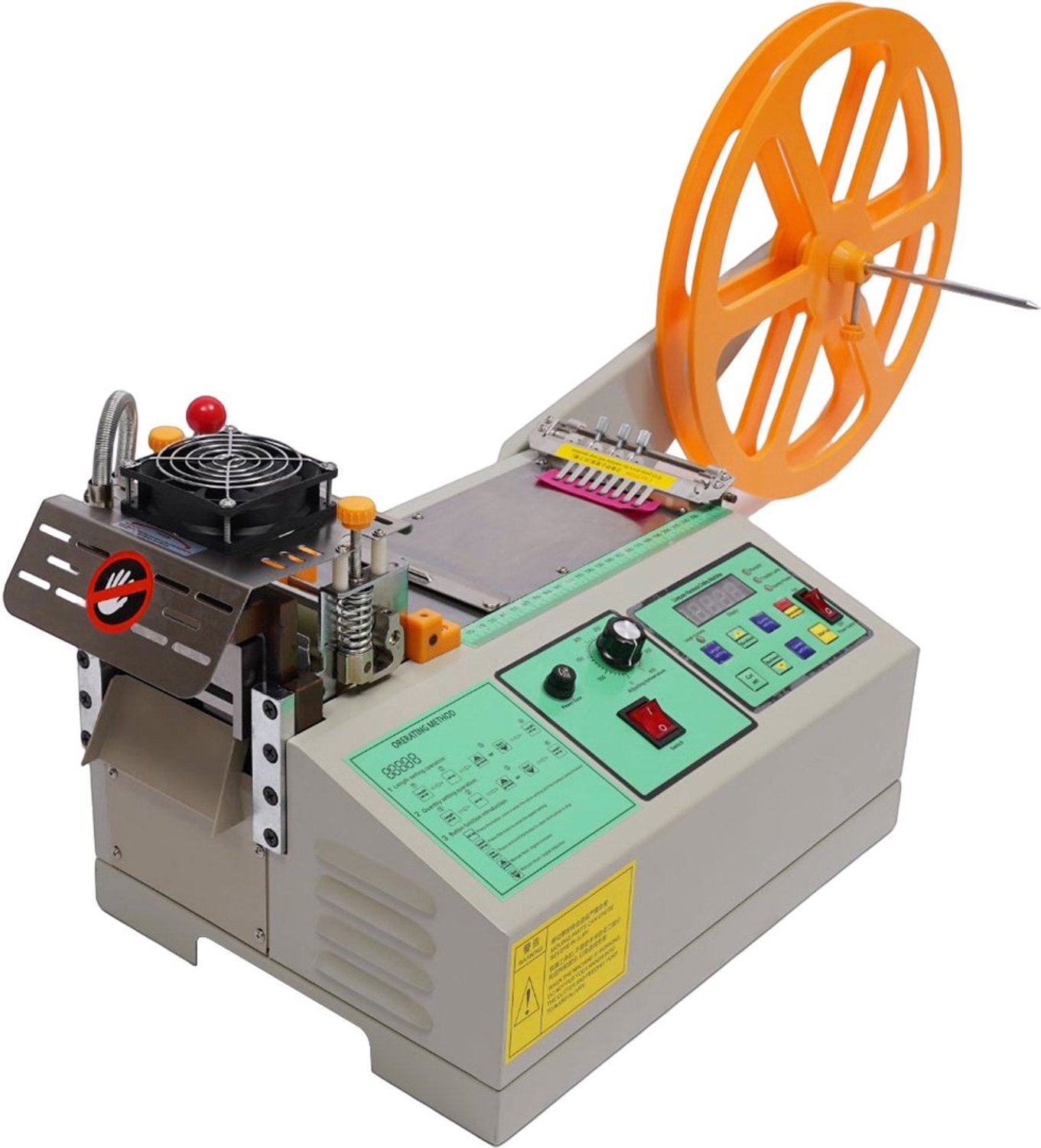 Tapesnijmachine Automatisch - 220V EU Warm En Koud Snijden - 280 W Vermogen - Maat M - Stalen Behuizing - Voor Leer En Nylon Webbing