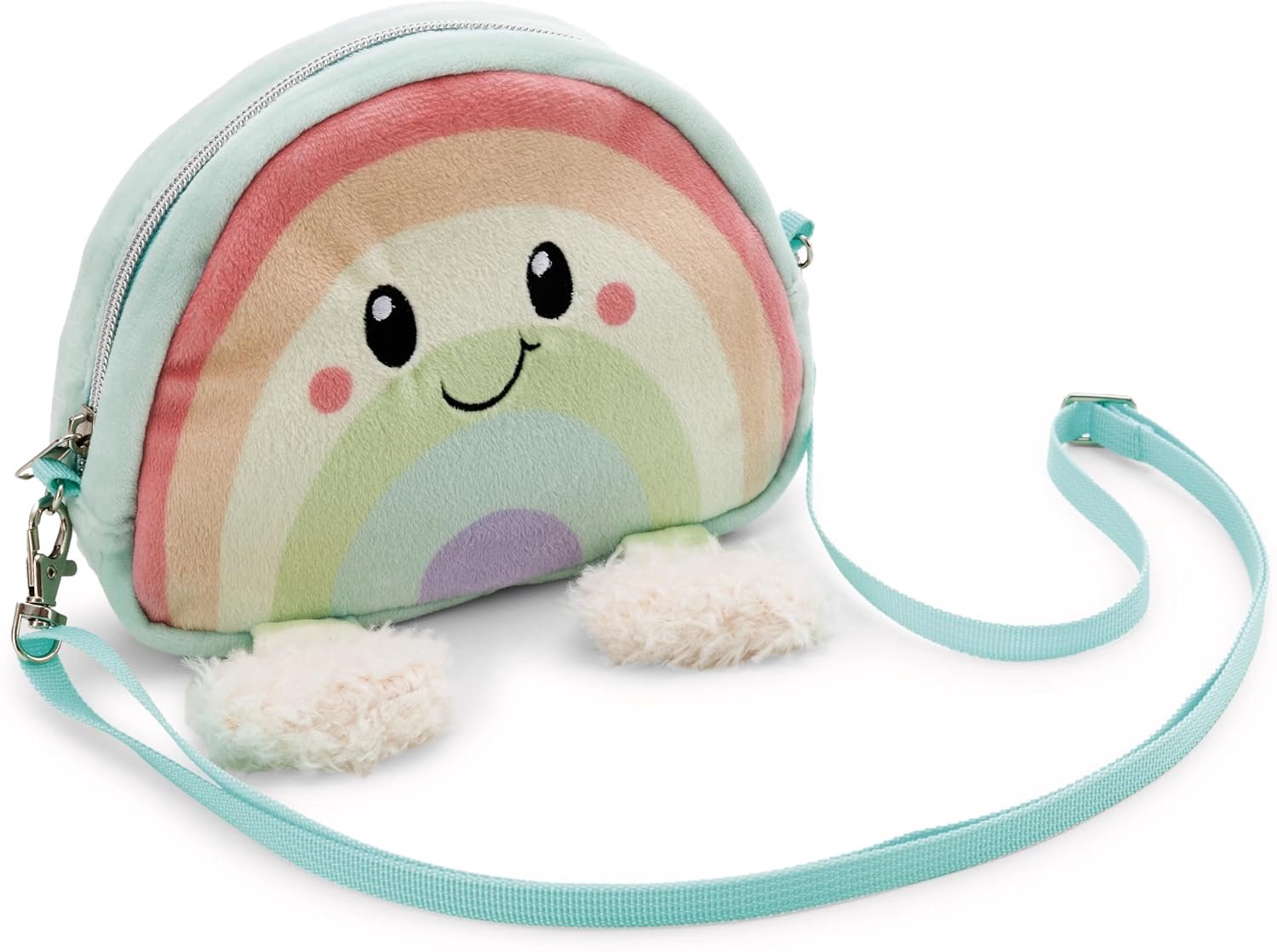 NICI Nibsi 2-in-1 Potloodtas & Schoudertas Regenboog Pluche