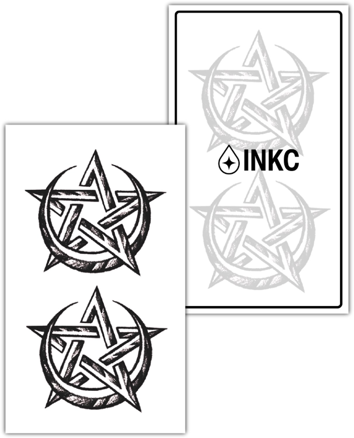 INKC - Tijdelijke Tattoo - Kracht Ring - Nep Tattoo - Plak Tattoos - Blijft tot 2 weken - 7 x 12cm