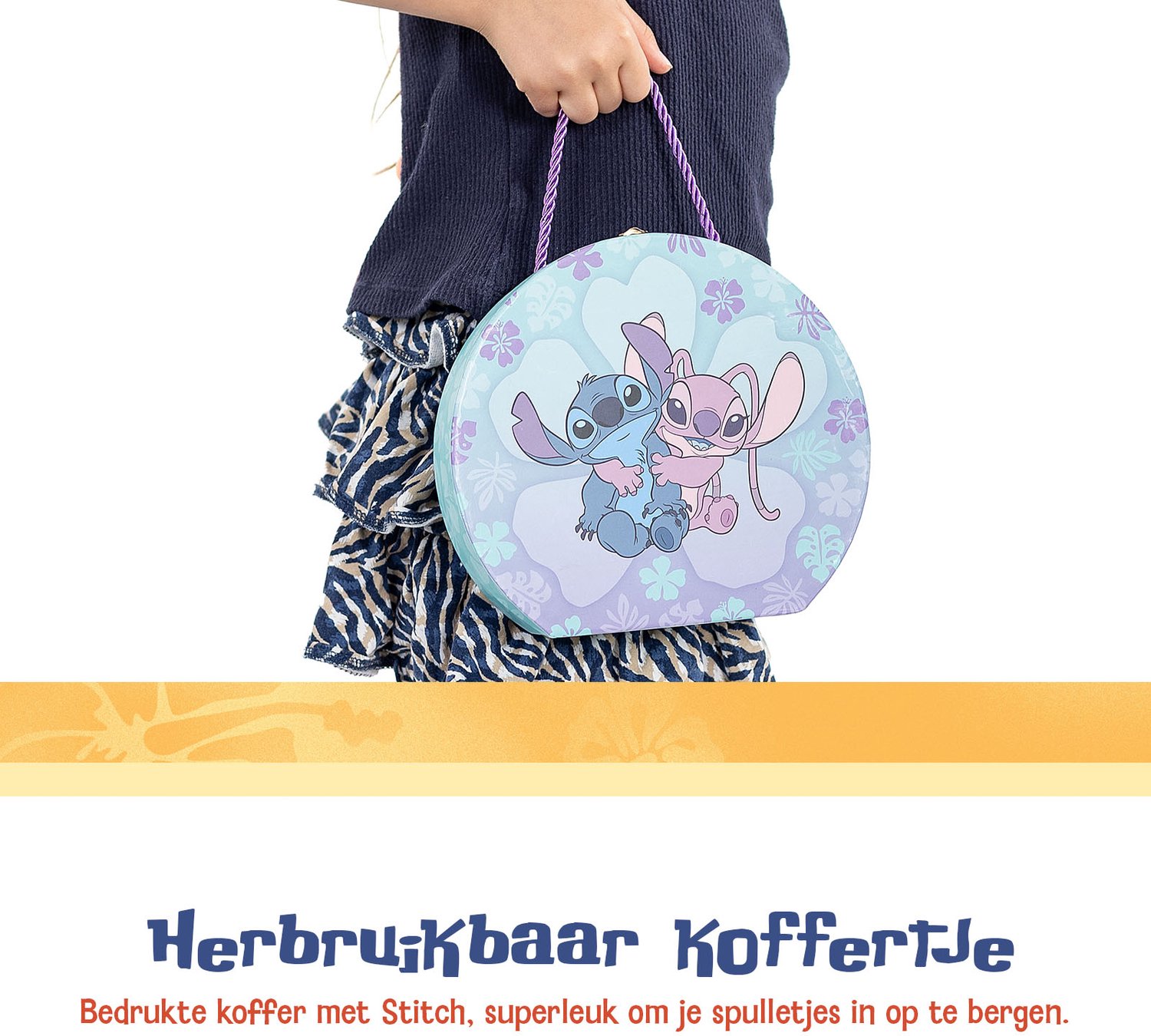 Disney Stitch 2-in-1 Knutselkoffer - Sieraden maken met krimpfolie - 4 stenen versieren - 8 kleuren steentjes - Speelgoed Kinderen - Knutselen - Voor meisjes en jongens - Vanaf 4 jaar - Totum — afbeelding 3