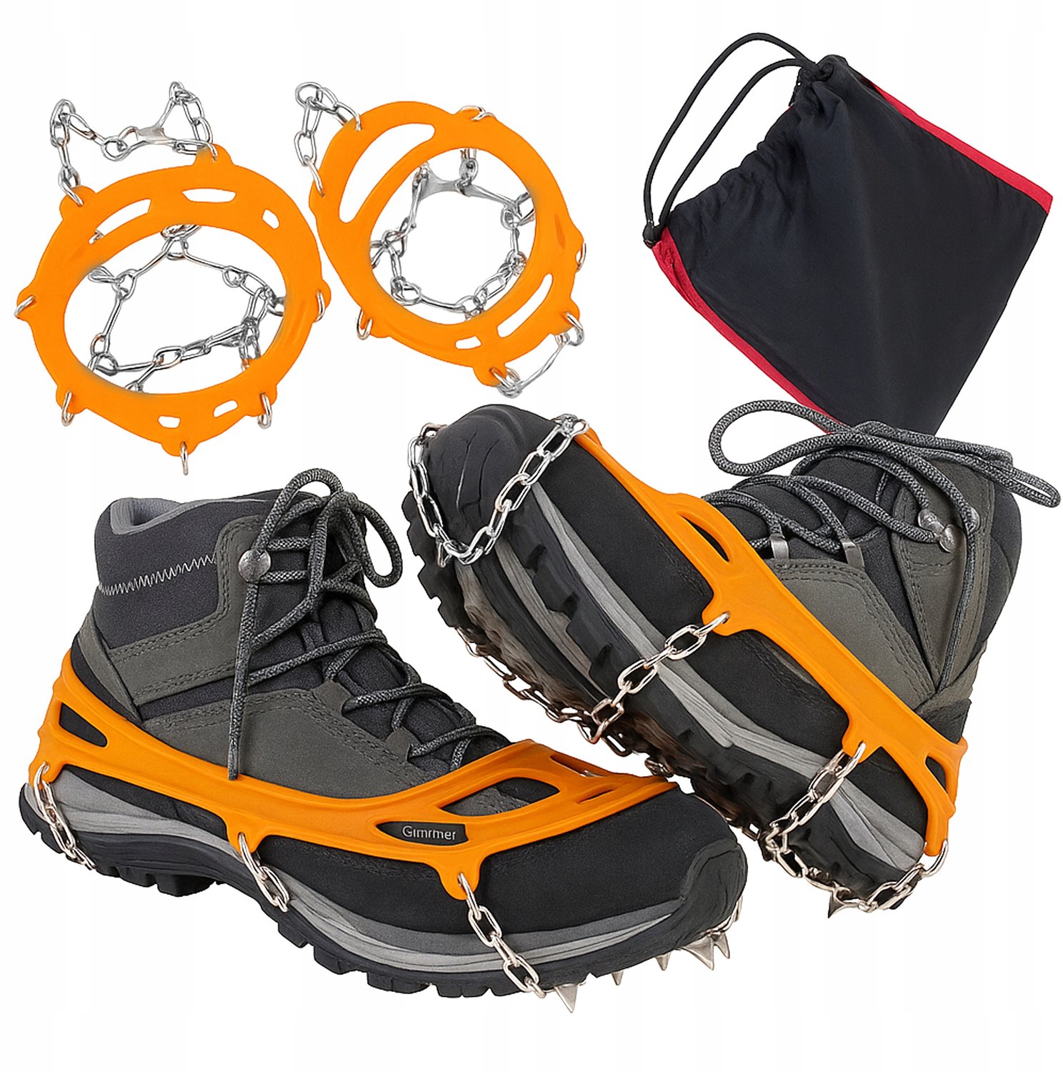 Antislip Raczki Turystyczne 36-45 met 8 Spikes & Ketting