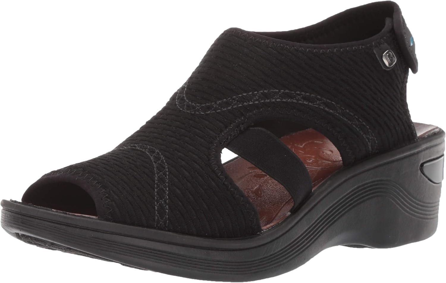 BZees Dames Sandalen Mesh Comfort & Stijl Zwart