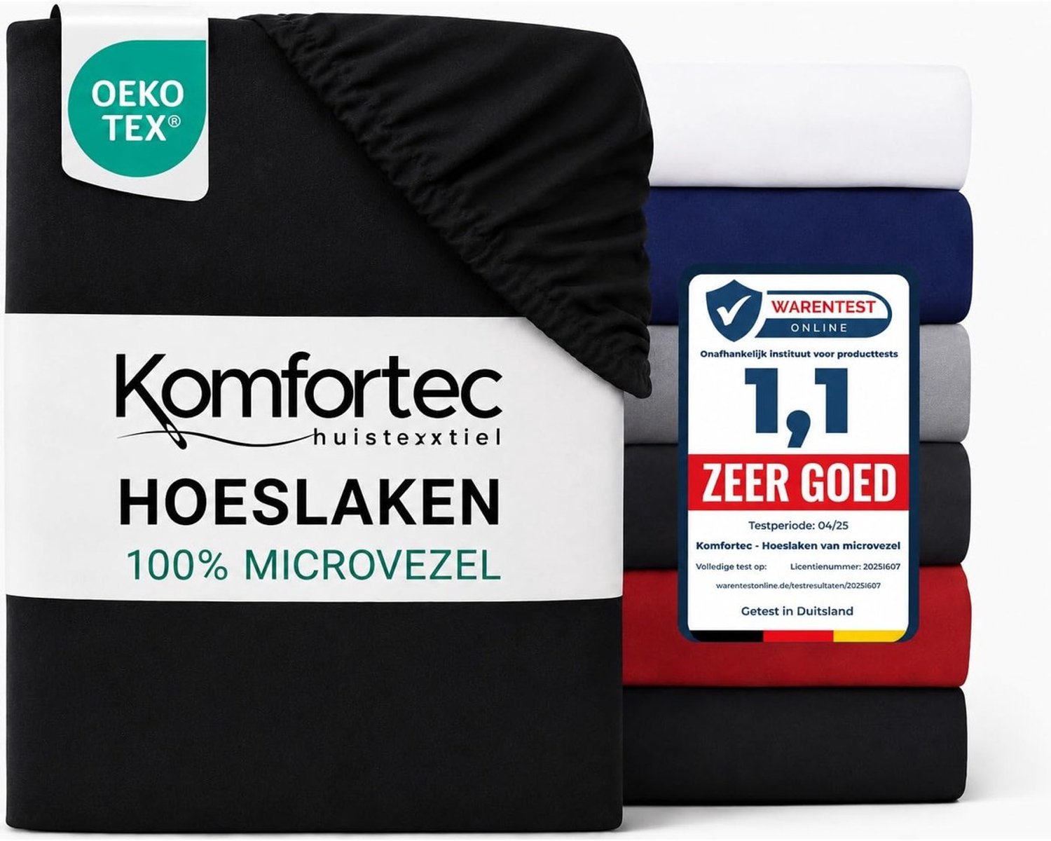 Duraxl Hoeslaken - Microvezel - Zwart - 90 x 200 cm