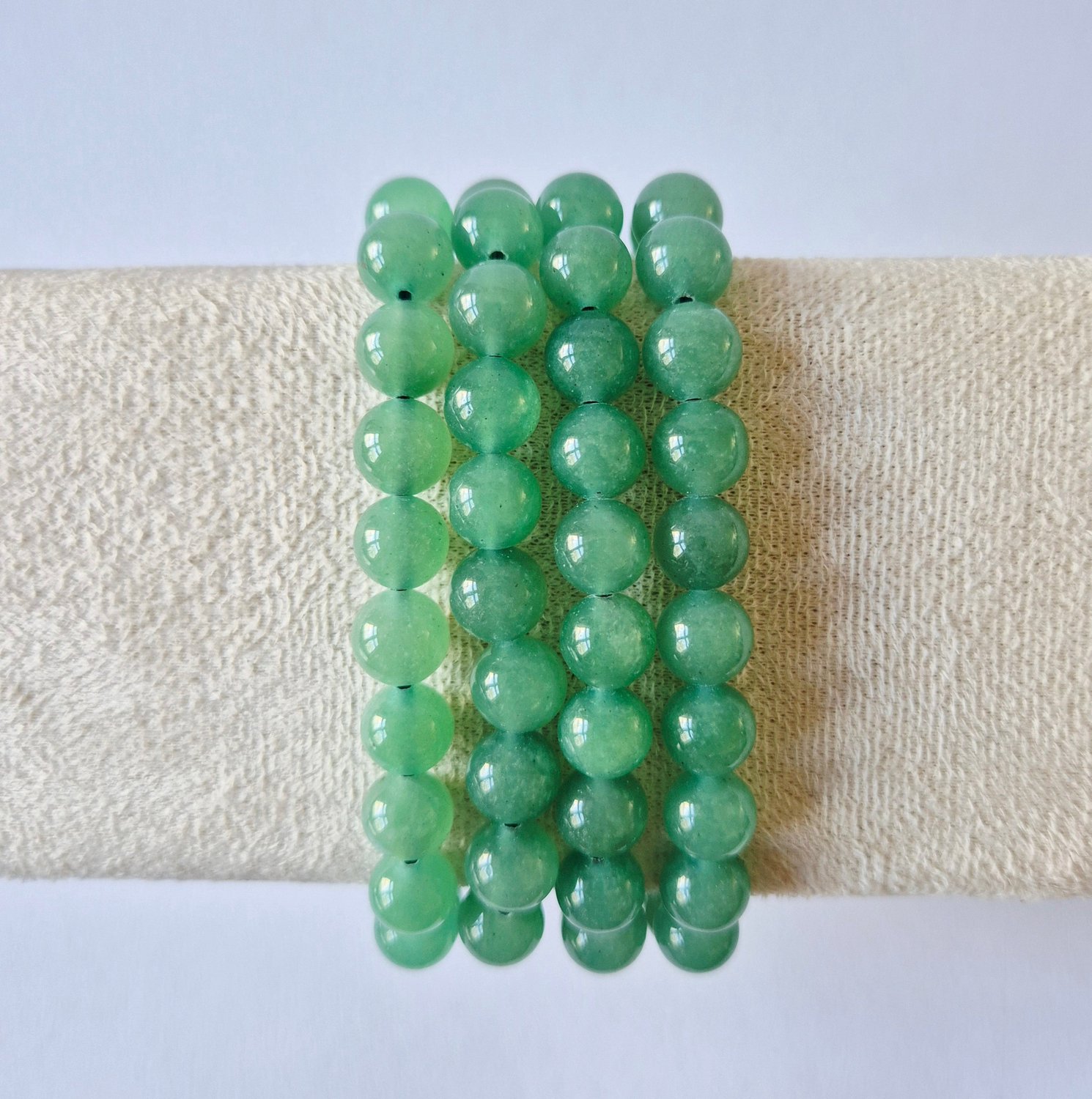 Moonlight Gemstones Groene Aventurijn – Edelsteen Armband 8 mm Meerkleurig