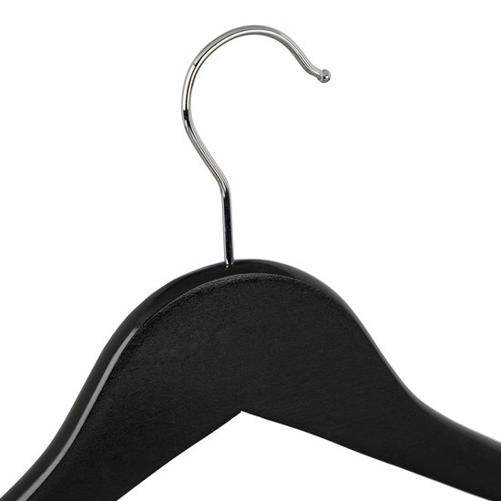 Relaxdays kledinghanger - 20 stuks - broekenstang - hout zwart | bol.com
