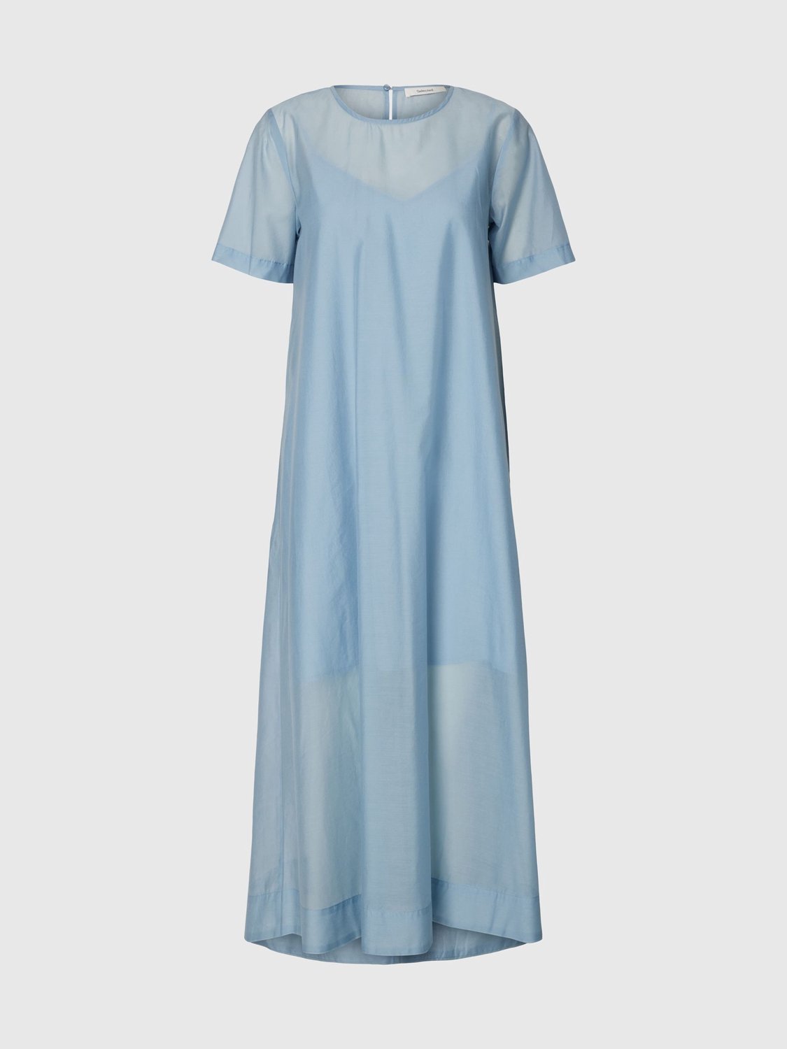 Selected Jurk met korte mouwen Maxi Dusty Blue