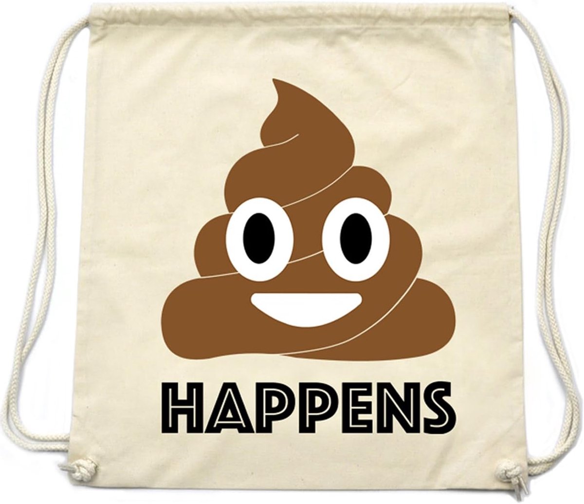 Gymtas met grappige print - katoen - stevige kwaliteit - ideaal voor onderweg - ShopVlot