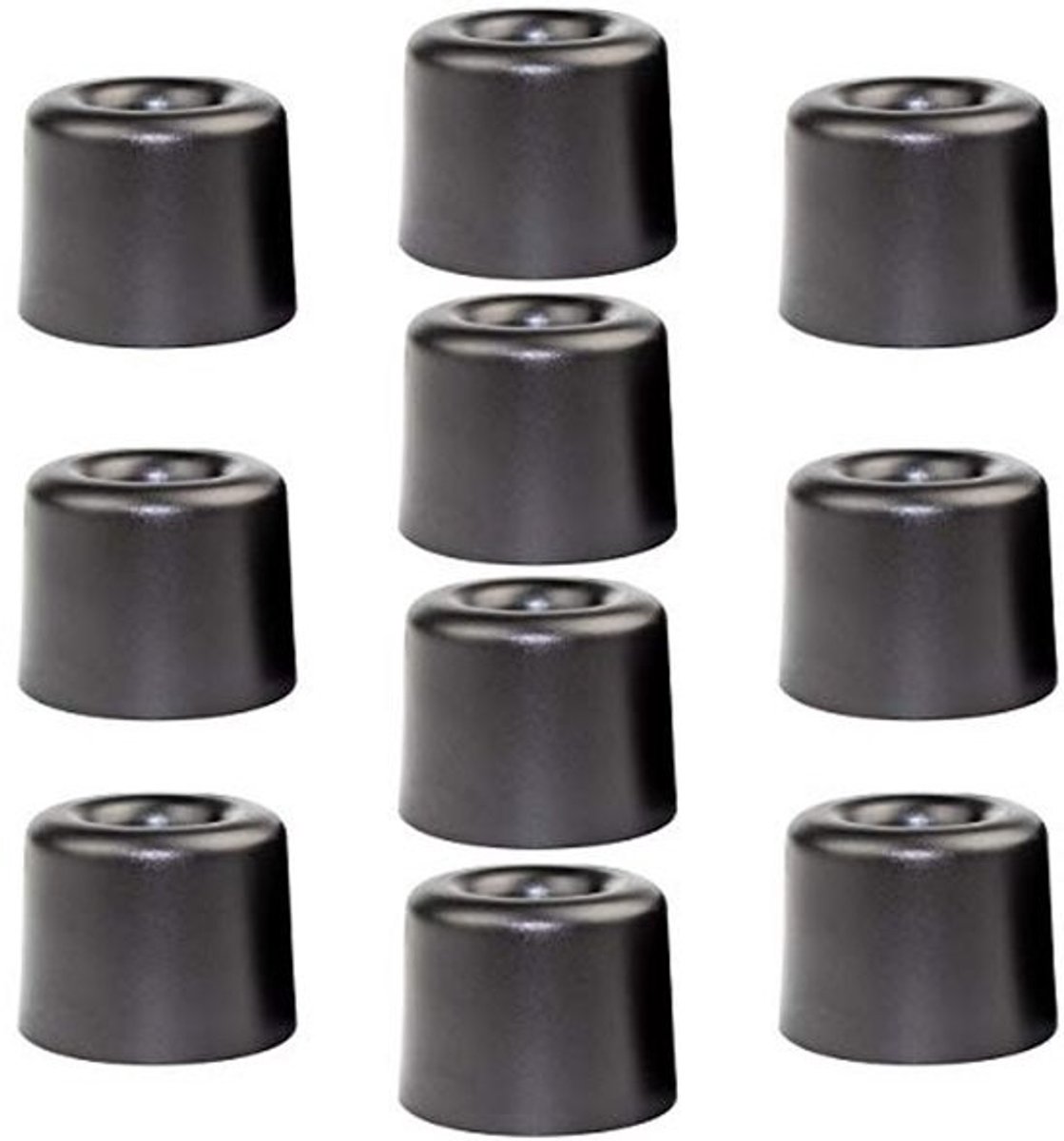 Deurstoppers - 10 stuks - Ø 30 mm - Kunststof deurbuffer - Meubelvoet