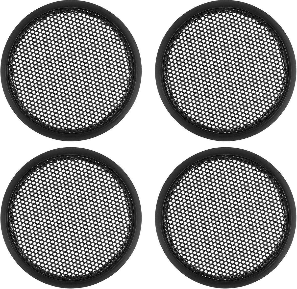 1.5 Inch Speaker Grills Cover voor Auto Mesh Rond Zwart - 4 Stuks