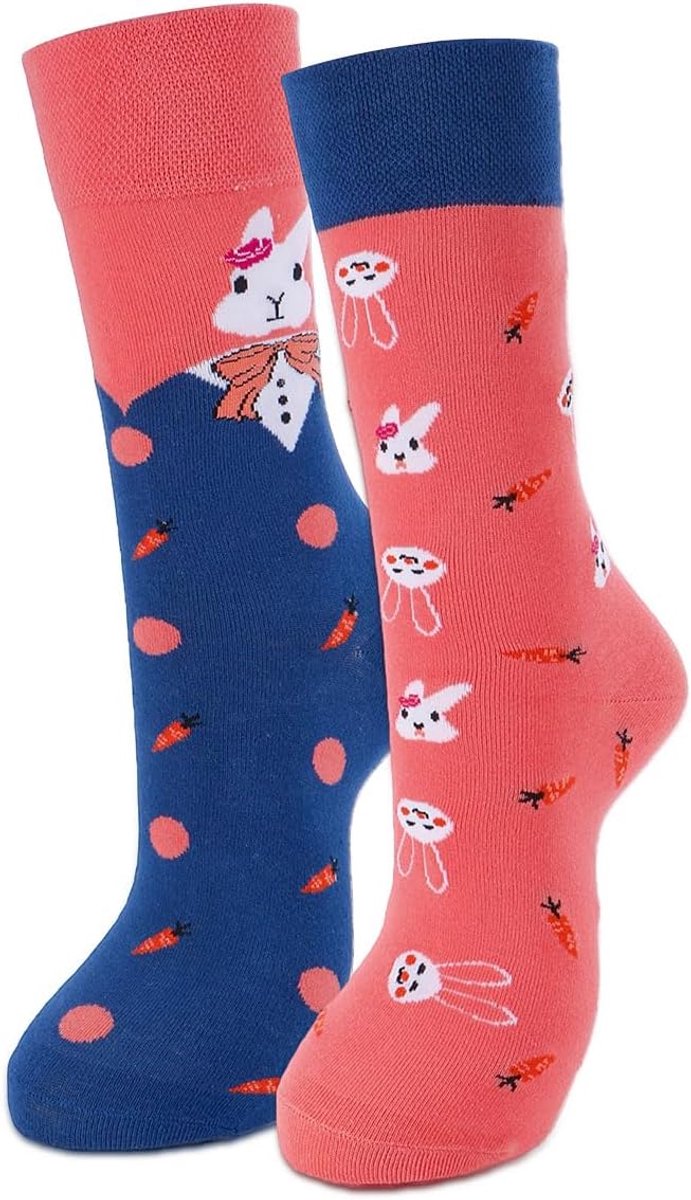 Sokken uniseks dames heren katoen veel grappige designs cadeau links rechts verschillend