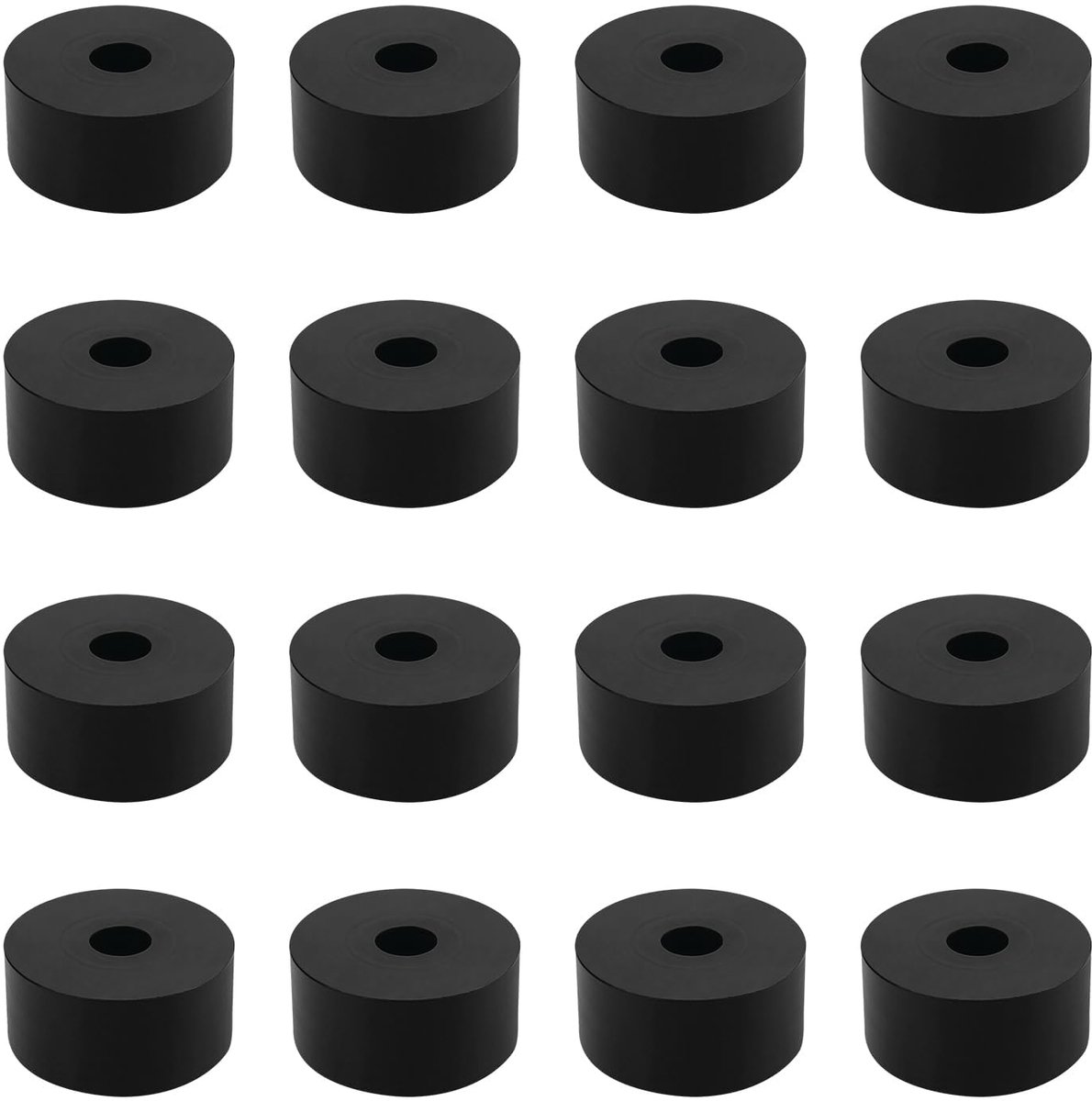 16 x rubberen afdichting, afstandshuls van kunststof M6, 20 mm buitendiameter, 6 mm binnendiameter, 10 mm dik, kunststof scheider voor huishouden, auto, container.