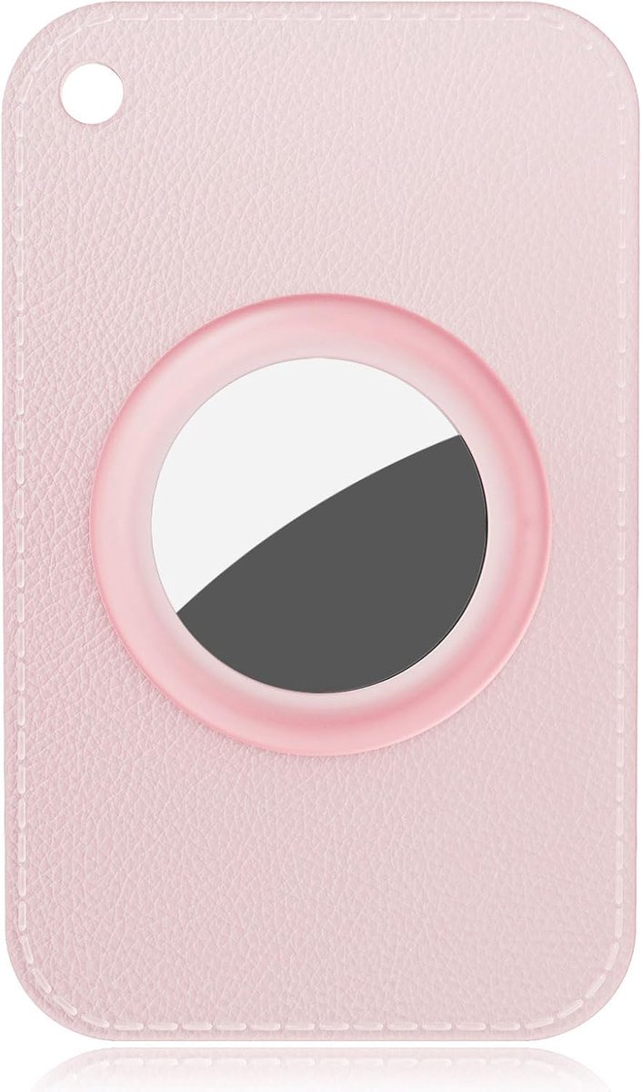 Kaarthouder voor Airtag, TPU kaarthouder compatibel met AirTags, ultradunne hoes portemonnee voor handtassen, rugzak, clutch tassen, Roze transparant, 8x5x0.3cm, Casual