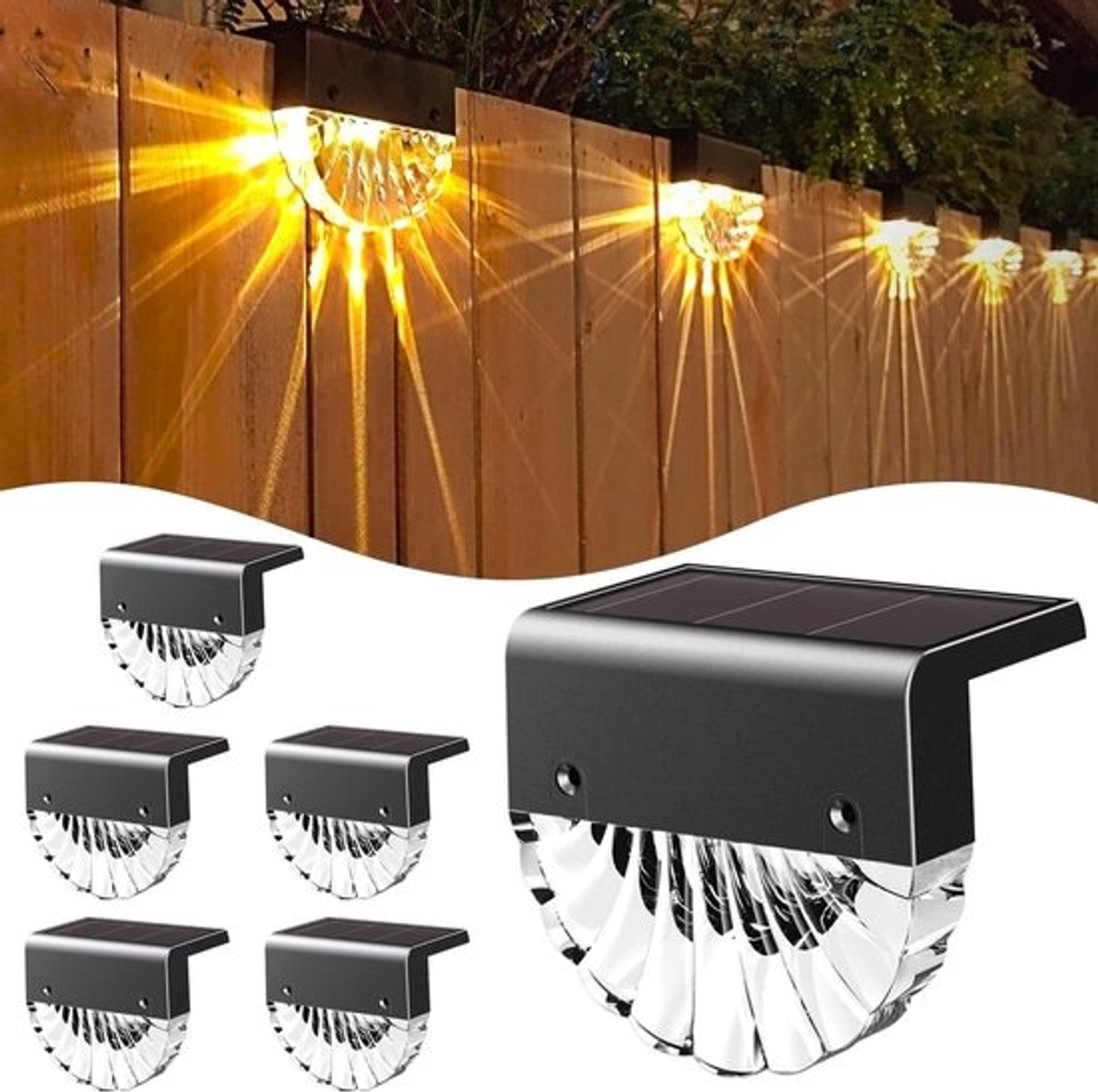 Solar Tuinverlichting - 6 stuks LED-tuinlampen op zonne-energie - waterdicht en energiezuinig - 2 modi - warmwit licht - buiten en tuin tuinverlichting op zonne-energie