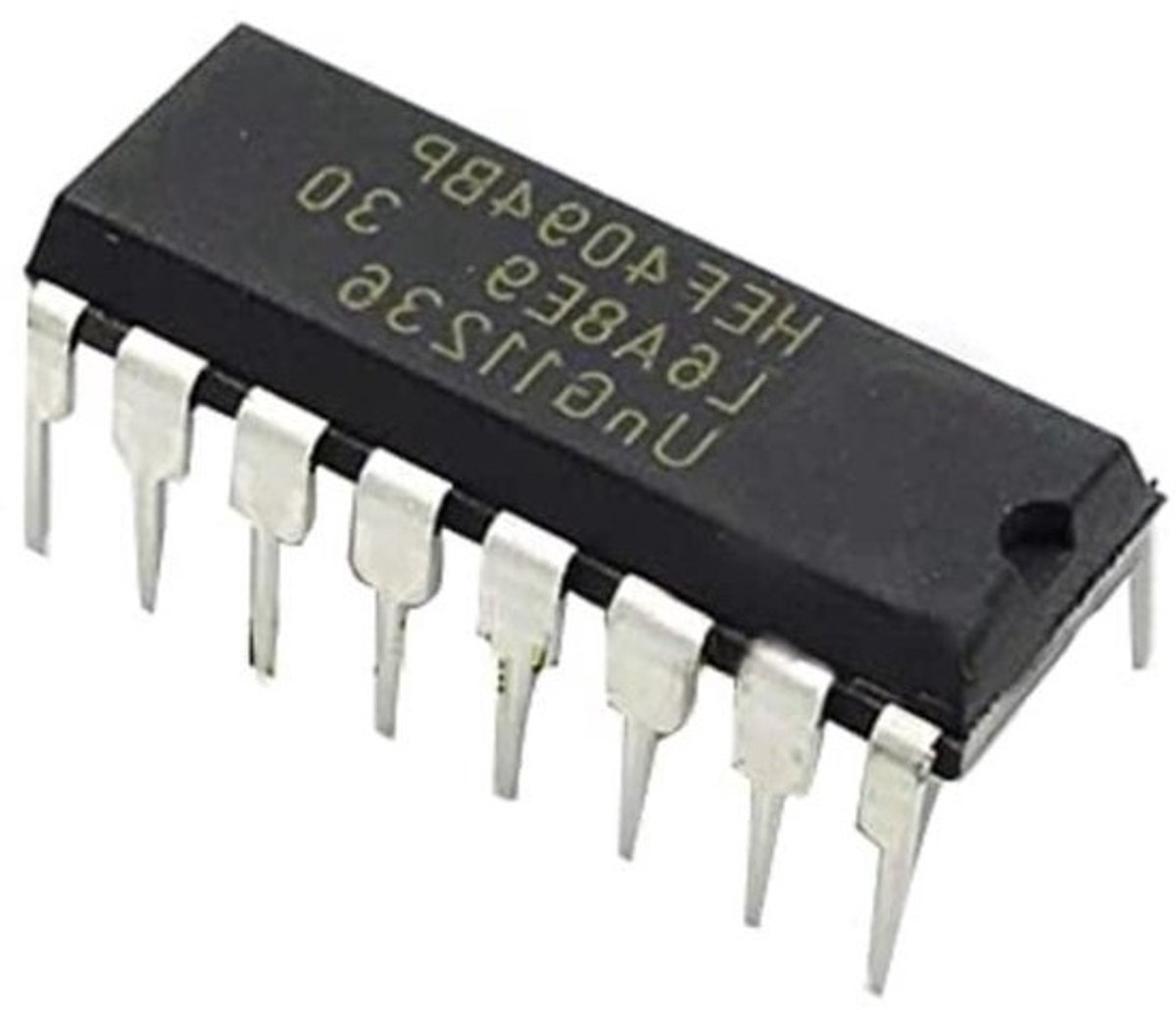 Registerchip - IC - Busregister - Voor elektronische projecten - 8-traps shiftregister - DIP-16 - Niet gespecificeerd