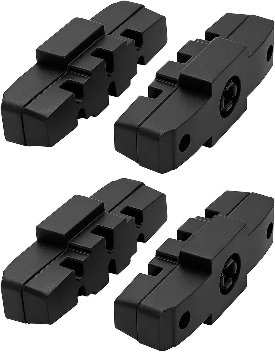 4 stuks fietsremblokken, zwart, rubberen fietsremblokken voor hydraulische rem op velg, fietsrem, mountainbike, reserveonderdelen type HS11 HS33